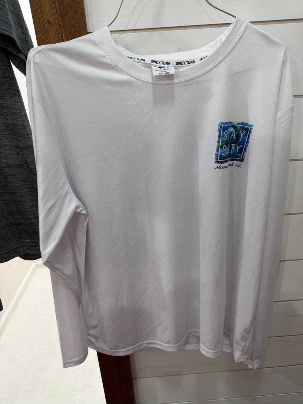Spicy Tuna Men's White Long-Sleeve Graphic Shirt